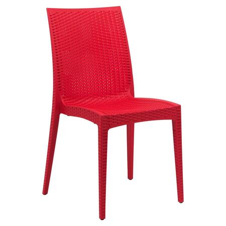 KD AMERICANA 35 x 16 in. Weave Mace Indoor & Outdoor Armless Dining Chair, Red KD3036428